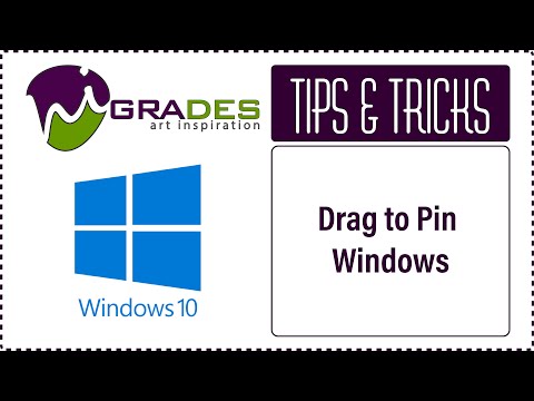 YouTube video about Drag to Pin Windows