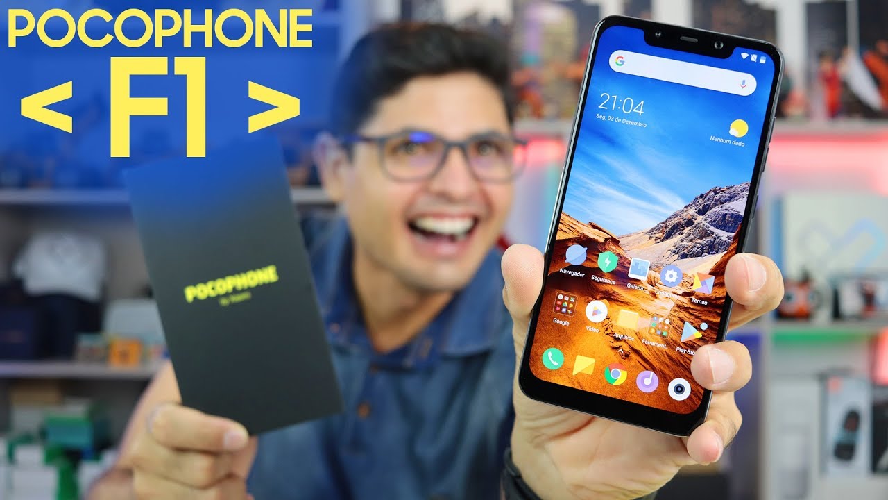 É ELE SIM! Xiaomi Pocophone F1, UM TOP COM PREÇO DE INTERMEDIÁRIO! Unboxing e Impressões