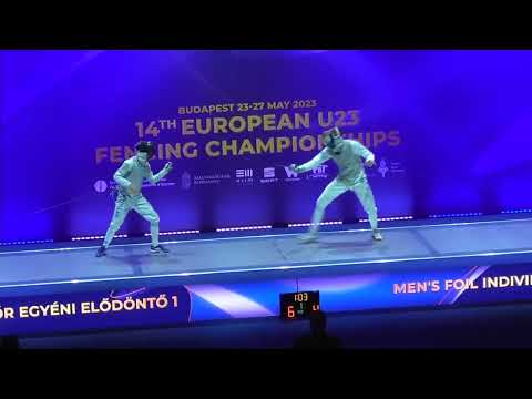 European Championships 2023 U23MF - L4 - Giulio Lombardi ITA v Gergely Toth HUN