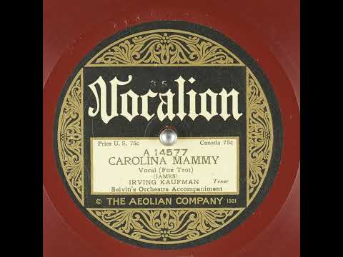 Carolina Mammy - Irving Kaufman with Selvin's Orchestra