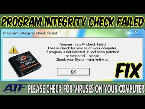 Program integrity check failed please check for viruses on your computer"Miracle box"