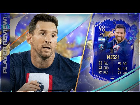 THE GOAT!!!!! TOTY 98 RATED LIONEL MESSI PLAYER REVIEW - FIFA 23 ULTIMATE TEAM