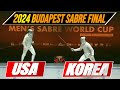 USA vs Korea - 2024 Budapest Men's Team Sabre Final