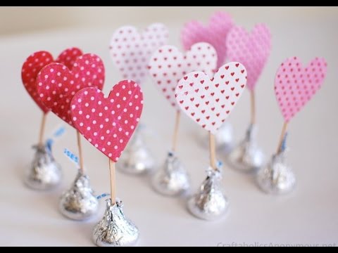 Manualidades para San Valentín - Corazones de Kisses de Hersheys
