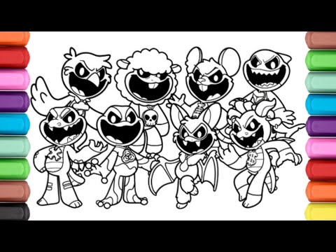 Poppy Playtime Chapter 4 Coloring Pages / How To Color Nightmare Critters / NCS Music