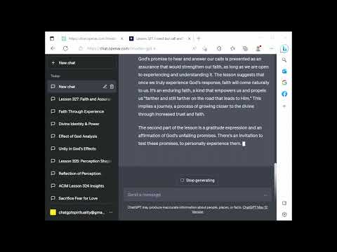 ChatGPT Spirituality ACIM Lesson 327 - I need but call and You will answer me