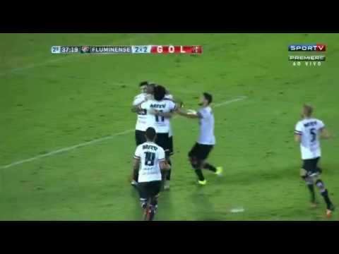 Gol Fluminense 2 x 2 Santa Cruz Brasileirão Série A 2016. Gol Grafite