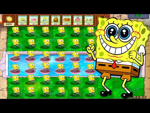 Plants vs Mod Spongebob - 100% Repeater Spongebob VS All Zombies 2