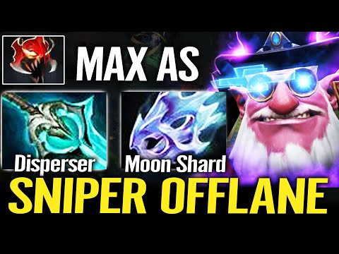 Sniper Offlane Max Attack Speed Build - Mana Drain to Zero with Disperser Dota 2 Pro Gameplay