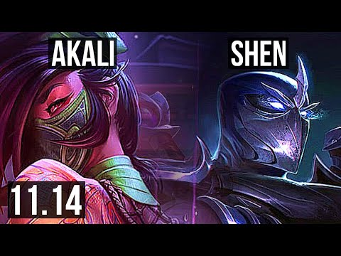 AKALI vs SHEN (TOP) | 12/1/2, Legendary, 300+ games | EUW Diamond | v11.14
