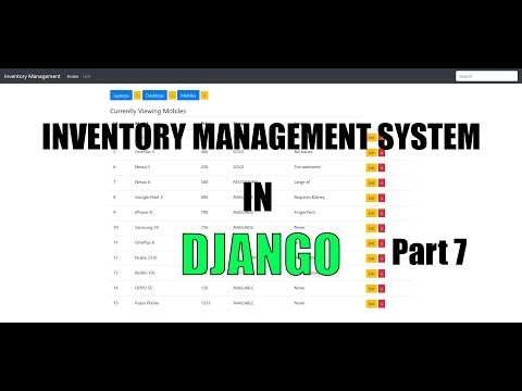 Django IMS - Adding the delete button - Part 7