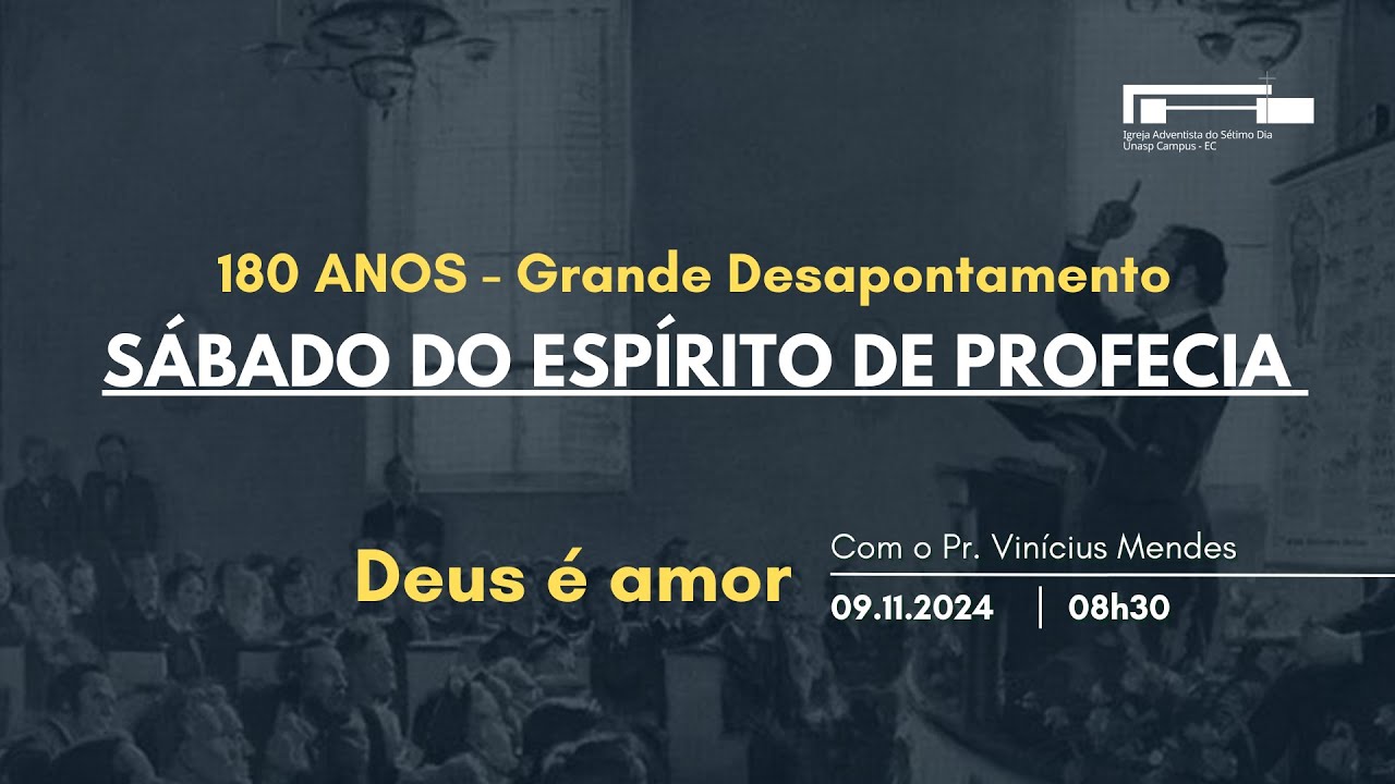 Deus é amor l 180 Anos - Grande Desapontamento | Pr. Vinicius Mendes