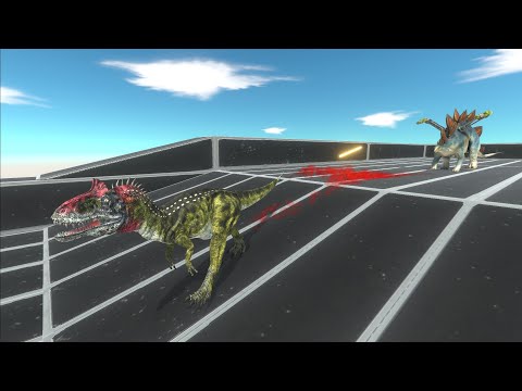 Trying to escape from ARMED STEGOSAURUS - Animal Revolt Battle Simulator