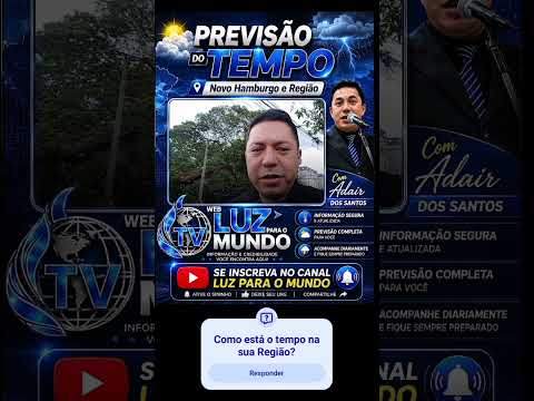 🌦️ PREVISÃO DO TEMPO | NOVO HAMBURGO – RS. Edição: 29/07/26.