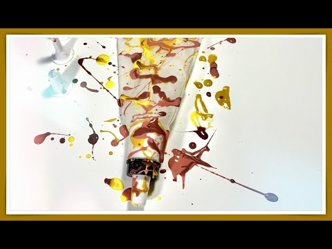 Acrylic Pouring Using Cake Decorating Bag _ Shocking Result!