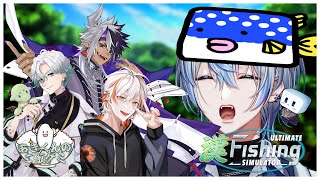 【 Ultimate Fishing Simulator 】食の行きつく先は現地調達！！魚を釣りにいくぞ！！【 #白噛ましゅー with 爺童丸&珀龍シェバ&高宮煌  】