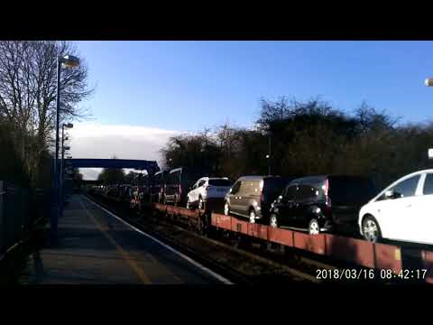 66099 at Kings Sutton on 6M66 Southampton to Garston Cars 16/03/18