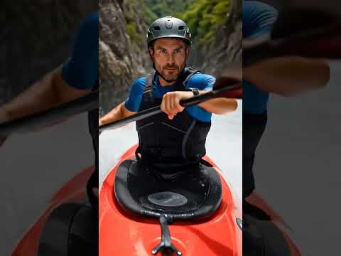 DAY 4/30 (Vid-4)Extreme Kayaking Through Dangerous Rapids 😱#exploremore#riverfun#shorts#youtubeshort
