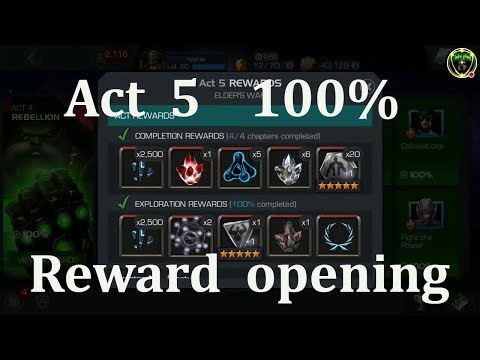 act 5  100% reward opening marvel contest of champion