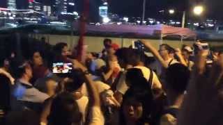Communist supporters starting fights at Legco vote - June 17