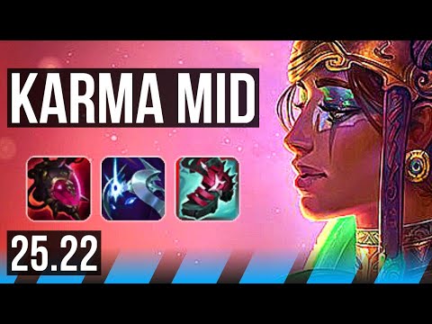KARMA vs AURELION SOL (MID) | 8/2/10, 800+ games, Godlike | EUW Master | 25.22