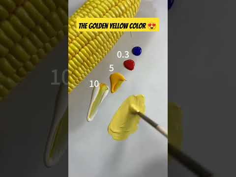 The Golden Yellow colour 😍 | Colour Mixing | How to mix colours | #viral #shorts #short #trending