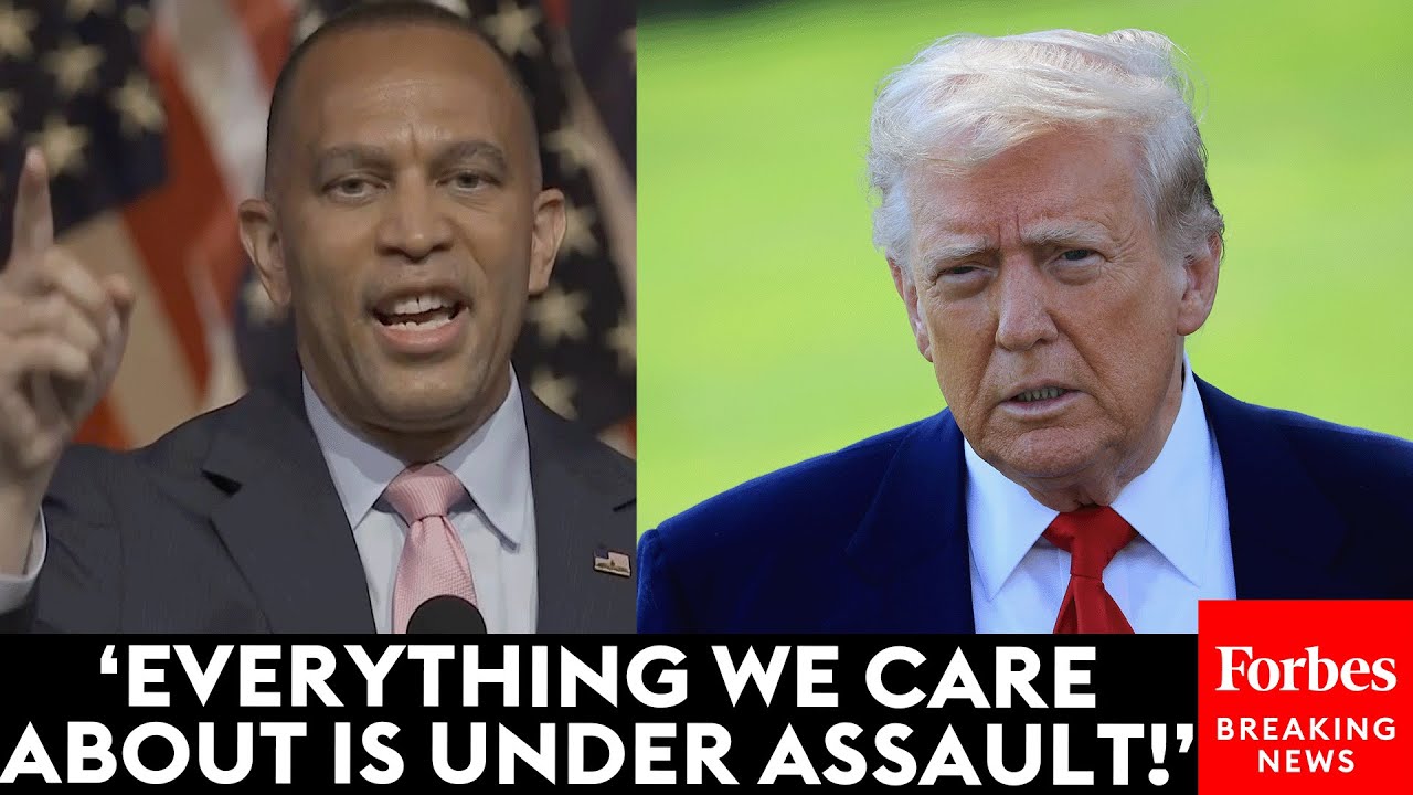 BREAKING NEWS: Hakeem Jeffries Blasts President Trump's First 100 Days In Office After GDP Shrinks