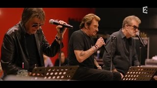 Johnny Hallyday, Eddy Mitchel et Jacques Dutronc chantent "Vieille Canaille"