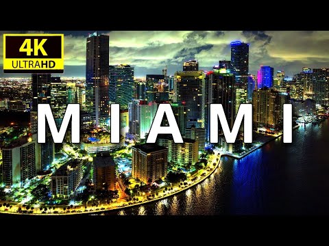 Miami, Florida, USA by Drone - 4K Video Ultra HD [HDR]