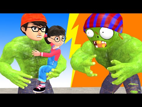 NickHulk Invisible Rescue Sister Tani From Giant Zombie - Scary Teacher 3D Sad Story Animation