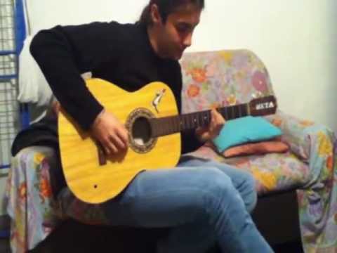 Floyd rose dive bomb using an acoustic guitar!