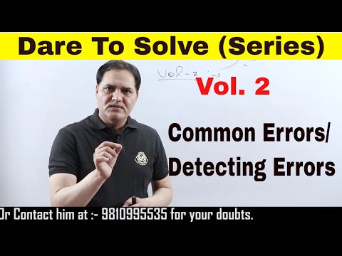Common Errors/Detecting Errors (Practice sets 1 to 10) Vol. 2 Video