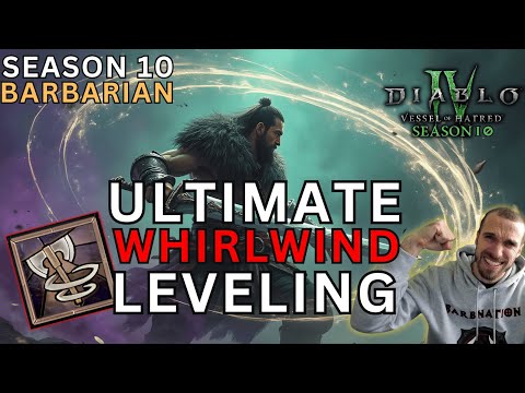 Ultimate Barbarian Whirlwind Leveling Guide For Diablo 4 Season 10!