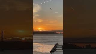 Sunset over Lisbon looking out from P&O Iona Cruise Ship #cruiseship #Iona #Lisbon #sunset