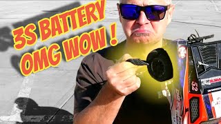 LC RACING EMB-SC 3S battery. Acceleration & top speed. Torn tire.