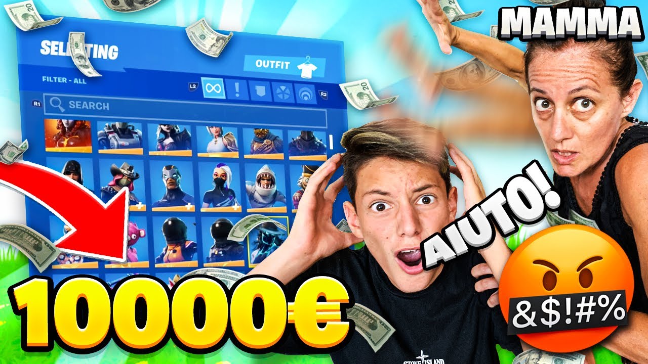 MIA MAMMA SCOPRE QUANTO HO SPESO DOPO 2 ANNI su FORTNITE!! ??