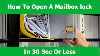 How To Open A MailBox Lock  | Replace A Mail Box Lock