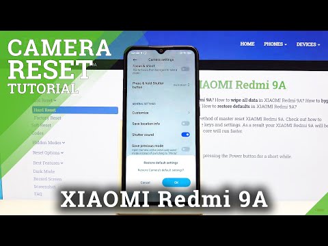 How to Reset Camera Settings in Xiaomi Redmi 9A - Restore Camera Defaults