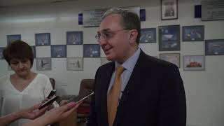 Брифинг Министра иностранных дел Зограба Мнацаканяна с журналистами по окончании встречи с президентом Арцаха Бако Саакяном