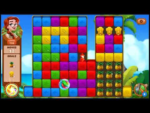 Lost Island Blast Adventure Level 728 - NO BOOSTERS 🏝️ | SKILLGAMING ✔️