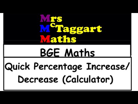 Percentage Increase And Decrease Using A Calculator Quick Method