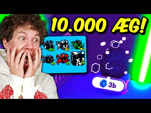 Jeg Åbner 10.000 HACKER ÆG!! - Dansk Pet Simulator X #15
