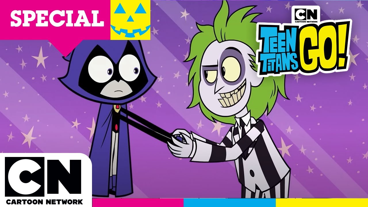Teen Titans Go! | Crazy Halloween with Beetlejuice | Cartoon Network UK