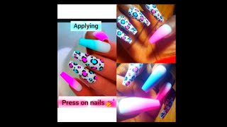 Applying press on nails from Shein 💅