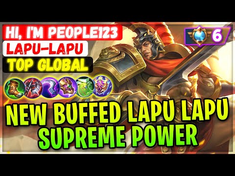 New Buffed Lapu Lapu Supreme Build [ Top Global Lapu-Lapu ] Hi, I'm People123 - Mobile Legends Build