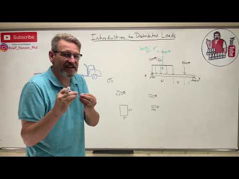 Statics: Lesson 46 - Distributed Loads Using Centroids