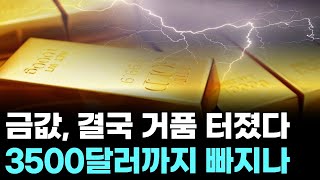 금값, 결국 거품 터졌다…3500달러까지 빠지나
