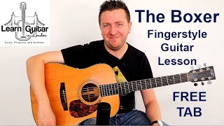 The Boxer - Fingerstyle Guitar Tutorial - Simon &amp; Garfunkle - Drue James