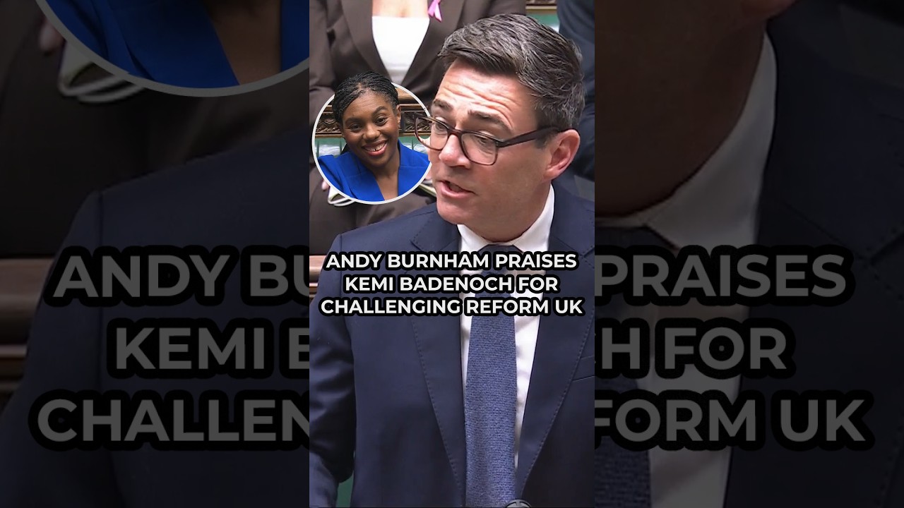 Video: Andy Burnham commends Kemi Badenoch for condemning Reform UK on children's British identity