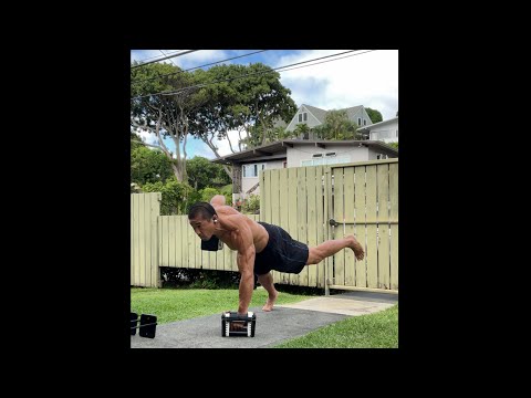 Day 229 FitPro Hawaii Workout-Dumbbell Lunge Cleans + Renegade Rows(20-40 lbs.)-December 29, 2020